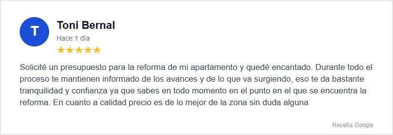 Reseña Google Toni Bernal